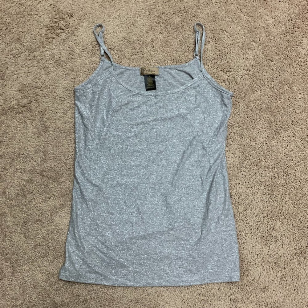 Boutique Essentials Metallic Silver Cami